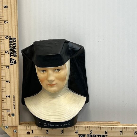 Other - Goebel Hummel Nun Head Vase 1978 German Porcelain Black Collectible Home Decor